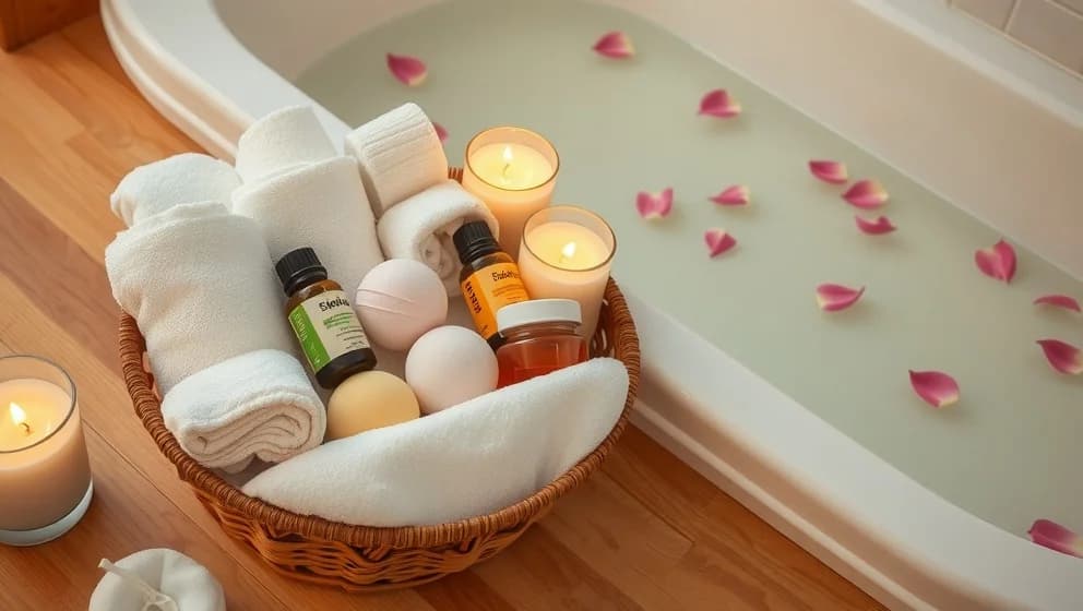 Mini spa kista för hemmet och avkoppling